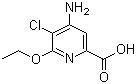 结构式 CAS# 904311-15-5, 4-氨基-5-氯-6-乙氧基-2-吡啶羧酸
