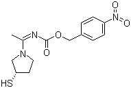 结构式 CAS# 90505-36-5, (S)-[1-(3-巯基吡咯烷-1-基)亚乙基]氨基甲酸对硝基苄酯