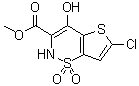 structure of CAS# 906522-88-1, 6-Chloro-4-hydroxy-2H-thieno[2,3-e]-1,2-thiazine-3-carboxylic acid methyl ester 1,1-dioxide