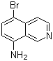 结构式 CAS# 90721-35-0, 8-氨基-5-溴异喹啉