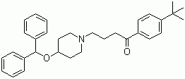 structure of CAS# 90729-43-4, Ebastine;4-(4-Benzhydryloxy-1-piperidyl)-1-(4-tert-butylphenyl)butan-1-one