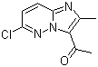 structure of CAS# 90734-73-9, 3-Acetyl-6-chloro-2-methylimidazo[1,2-b]pyridazine;1-(6-Chloro-2-methylimidazo[1,2-b]pyridazin-3-yl)ethanone