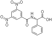 结构式 CAS# 90761-62-9, (S)-(+)-N-3,5-二硝基苯甲酰基-alpha-苯基甘氨酸