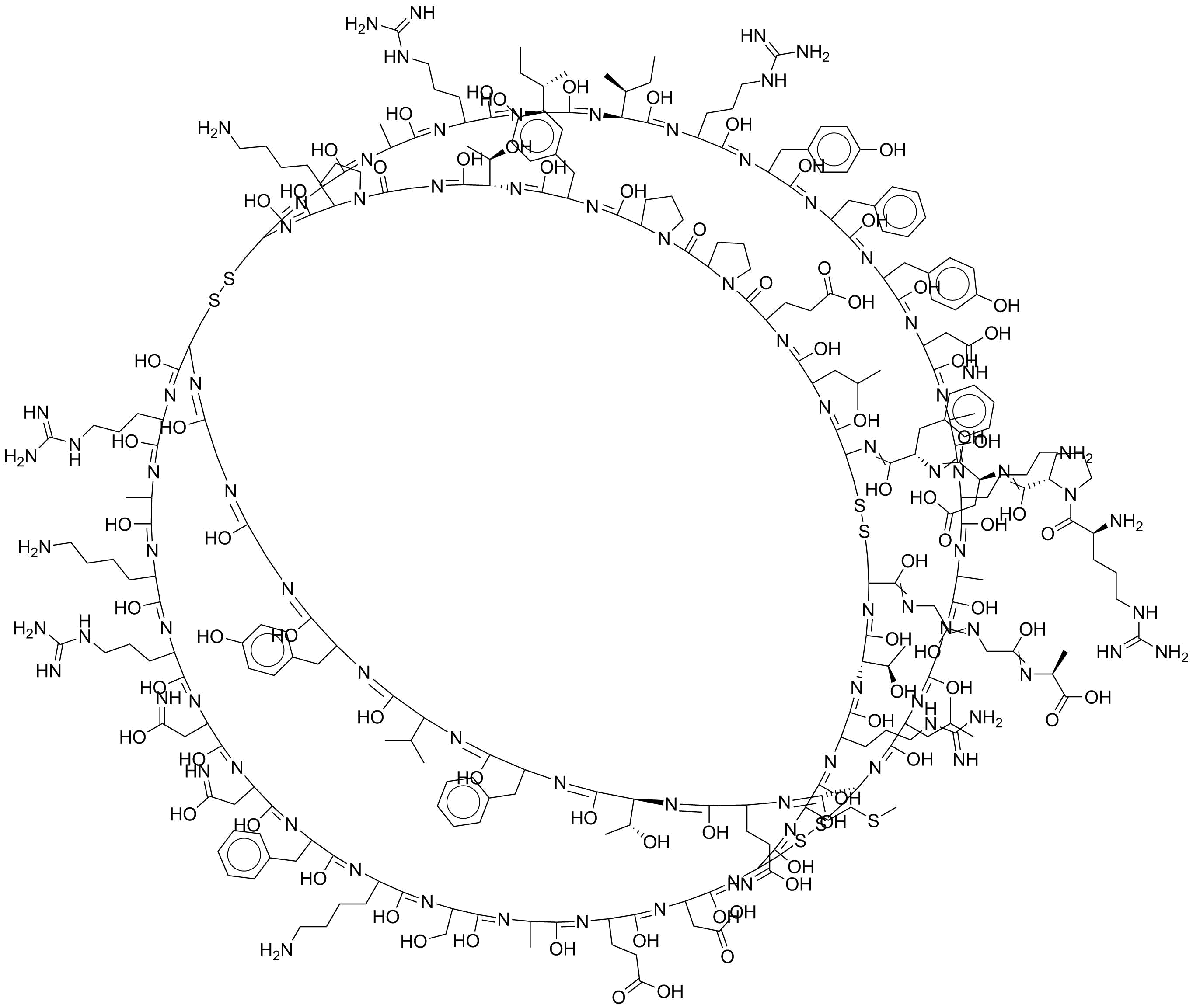 Aprotinin molecular structure (CAS 9087-70-1)