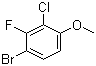 structure of CAS# 909122-18-5, 4-Bromo-2-chloro-3-fluoroanisole;1-Bromo-3-chloro-2-fluoro-4-methoxybenzene