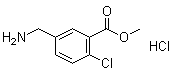结构式 CAS# 90942-47-5, 5-(氨基甲基)-2-氯苯甲酸甲酯盐酸盐