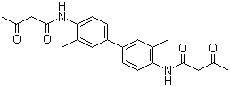 structure of CAS# 91-96-3, N,N'-(3,3'-Dimethyl-4,4'-biphenyldiyl)bis(3-oxobutanamide);p,p'-Bis(o-acetoacetotoluidide); Naphthol AS-G