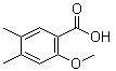 2-甲氧基-4,5-二甲基苯甲酸分子结构 (CAS 91061-36-8)