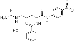 N-苯甲酰基-DL-精氨酰-4-硝基苯胺盐酸盐分子结构 (CAS 911-77-3)