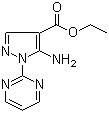 5-氨基-1-(2-嘧啶基)-1H-吡唑-4-羧酸乙酯分子结构 (CAS 91129-95-2)