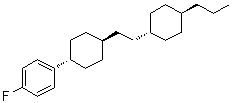 结构式 CAS# 91162-04-8, 1-氟-4-[反式-4-[2-(反式-4-丙基环己基)乙基]环己基]苯