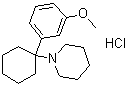 1-[1-(3-Methoxyphenyl)cyclohexyl]piperidine hydrochloride molecular structure (CAS 91164-58-8)