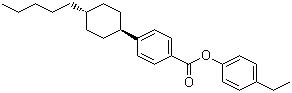 结构式 CAS# 91223-44-8, 4-(反式-4-戊基环己基)苯甲酸对乙基苯酚酯