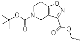 structure of CAS# 912265-92-0, 6,7-Dihydroisoxazolo[4,5-c]pyridine-3,5(4H)-dicarboxylic acid 5-(1,1-dimethylethyl) 3-ethyl ester
