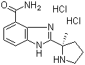 structure of CAS# 912445-05-7, ABT-888;2-[(2R)-2-Methyl-2-pyrrolidinyl]-1H-benzimidazole-4-carboxamide dihydrochloride; Veliparib dihydrochloride