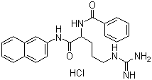 N-Benzoyl-DL-arginine-beta-naphthylamide hydrochloride molecular structure (CAS 913-04-2)