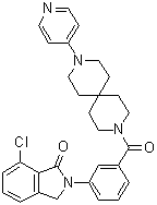 7-Chloro-2-[3-[[9-(pyridin-4-yl)-3,9-diazaspiro[5.5]undecan-3-yl]carbonyl]phenyl]-2,3-dihydroisoindol-1-one molecular structure (CAS 913064-47-8)