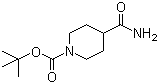 结构式 CAS# 91419-48-6, N-Boc-哌啶-4-甲酰胺; N-叔丁氧羰基哌啶-4-甲酰胺