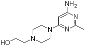 structure of CAS# 914347-48-1, 2-(4-(6-Amino-2-methylpyrimidin-4-yl)piperazin-1-yl)ethanol