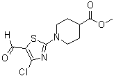 structure of CAS# 914348-64-4, 1-(4-Chloro-5-formyl-2-thiazolyl)-4-piperidinecarboxylic acid methyl ester