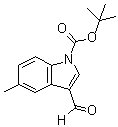 structure of CAS# 914348-94-0, 3-Formyl-5-methyl-1H-indole-1-carboxylic acid 1,1-dimethylethyl ester