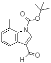 structure of CAS# 914348-96-2, 3-Formyl-7-methyl-1H-indole-1-carboxylic acid 1,1-dimethylethyl ester