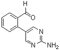 structure of CAS# 914349-52-3, 2-(2-Amino-5-pyrimidinyl)benzaldehyde