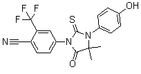 结构式 CAS# 915086-32-7, 4-[3-(4-羟基苯基)-4,4-二甲基-5-氧代-2-硫代咪唑烷-1-基]-2-三氟甲基苯甲腈