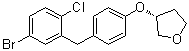 结构式 CAS# 915095-90-8, (3R)-3-[4-[(5-溴-2-氯苯基)甲基]苯氧基]四氢呋喃