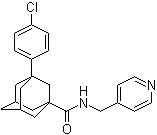 结构式 CAS# 915385-81-8, 3-(4-氯苯基)-N-(4-吡啶基甲基)金刚烷-1-甲酰胺