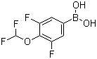 结构式 CAS# 915401-97-7, B-[4-(二氟甲氧基)-3,5-二氟苯基]硼酸