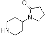 structure of CAS# 91596-61-1, 1-(4-Piperidinyl)-2-pyrrolidinone;4-(2-Oxo-1-pyrrolidinyl)piperidine