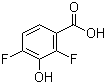 结构式 CAS# 91659-08-4, 2,4-二氟-3-羟基苯甲酸