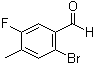 structure of CAS# 916792-21-7, 2-Bromo-5-fluoro-4-methylbenzaldehyde