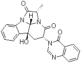 结构式 CAS# 918659-56-0, Chaetominine; (2S,4R,5aS,9cS)-4,5,5a,9c-四氢-5a-羟基-2-甲基-4-(4-氧代-3(4H)-喹唑啉基)-3H-2a,9b-二氮杂环戊并[jk]芴-1,3(2H)-二酮