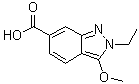 结构式 CAS# 919106-95-9, 2-乙基-3-甲氧基-2H-吲唑-6-羧酸