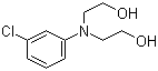 structure of CAS# 92-00-2, 2,2'-(3-Chlorophenylimino)diethanol;2-[3-Chloro(2-hydroxyethyl)anilino]ethan-1-ol; 3-Chloro-N,N-bis(2-hydroxyethyl)aniline; N,N-Bis(2-hydroxyethyl)-m-chloroaniline