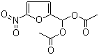 structure of CAS# 92-55-7, 5-Nitro-2-furaldehyde diacetate;5-Nitrofurfurylidene diacetate; (Acetyloxy)(5-nitro-2-furyl)methyl acetate