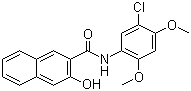 structure of CAS# 92-72-8, N-(2-Hydroxynaphthoyl)-2,4-dimethoxy-5-chloroanilide;N-(5-Chloro-2,4-dimethoxyphenyl)-3-hydroxy-2-naphthalenecarboxamide