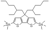4,4-Bis(2-ethylhexyl)-2,6-bis(trimethylstannyl)-4H-cyclopenta[2,1-b:3,4-b']dithiophene molecular structure (CAS 920504-00-3)