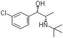 (R*,R*)-3-Chloro-alpha-[1-[(1,1-dimethylethyl)amino]ethyl]benzenemethanol molecular structure (CAS 92264-82-9)