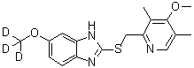 structure of CAS# 922730-98-1, Omeprazole-d<sub>3</sub> Sulfide;6-(Methoxy-d<sub>3</sub>)-2-[[(4-methoxy-3,5-dimethyl-2-pyridinyl)methyl]thio]-1H-benzimidazole