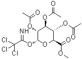 结构式 CAS# 92420-89-8, alpha-D-吡喃葡萄糖醛酸甲酯 2,3,4-三乙酸酯 1-(2,2,2-三氯亚氨乙酸酯)