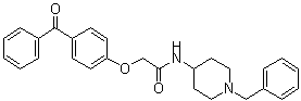 结构式 CAS# 924416-43-3, 2-(4-苯甲酰苯氧基)-N-[1-(苯基甲基)-4-哌啶基]乙酰胺