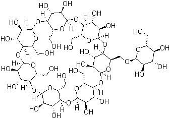 6-O-alpha-D-Glucosyl-beta-cyclodextrin molecular structure (CAS 92517-02-7)