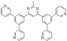 结构式 CAS# 925425-96-3, 4,6-二(3,5-二-3-吡啶基苯基)-2-甲基嘧啶
