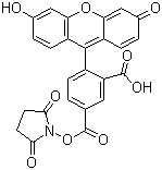 structure of CAS# 92557-80-7, 5-Carboxyfluorescein N-succinimidyl ester;5-FAMSE