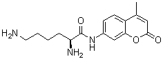 structure of CAS# 92605-76-0, (2S)-2,6-Diamino-N-(4-methyl-2-oxo-2H-1-benzopyran-7-yl)hexanamide
