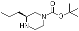 structure of CAS# 928025-58-5, (3S)-3-Propyl-1-piperazinecarboxylic acid tert-butyl ester