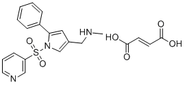 structure of CAS# 928325-82-0, Vonoprazan impurity 21;N-methyl-1-(5-phenyl-1-(pyridin-3-ylsulfonyl)-1H-pyrrol-3-yl) methanamine fumarate